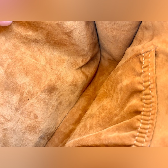 Patricia Nash Lux Black Tooled Leather with Suede Leather interior EUC shoulder - Picture 8 of 9